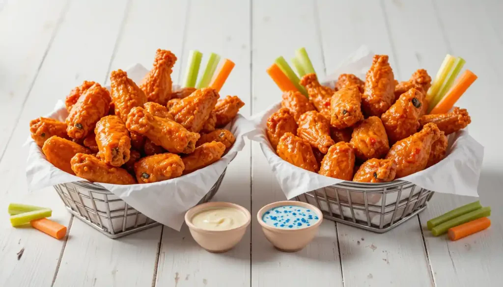 Buffalo Wild Wings 15-15 Wing Bundle with traditional and boneless wings, dipping sauces, and celery sticks