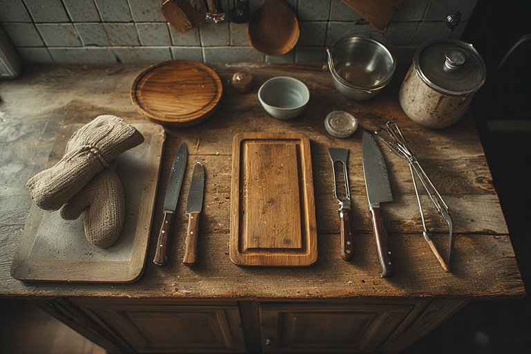 Chicken Bacon Ranch Fries: The Ultimate Loaded Comfort Food Recipe 4 Essential kitchen tools for making Chicken Bacon Ranch Fries on a kitchen counter.