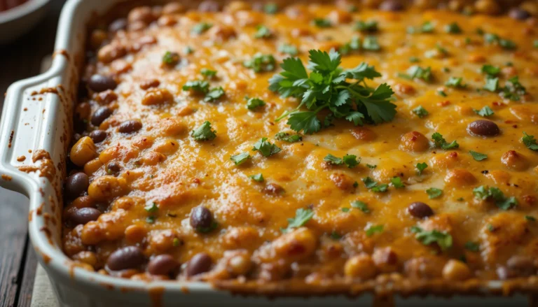 Delicious baked Tex-Mex Zucchini Bake casserole with melted cheese and vibrant Tex-Mex flavors.